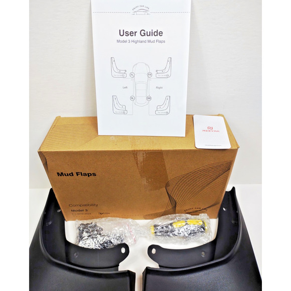 2025 Upgrade Mud Flaps Tesla Model 3 Highland Accessories No Drilling - Picture 8 of 13